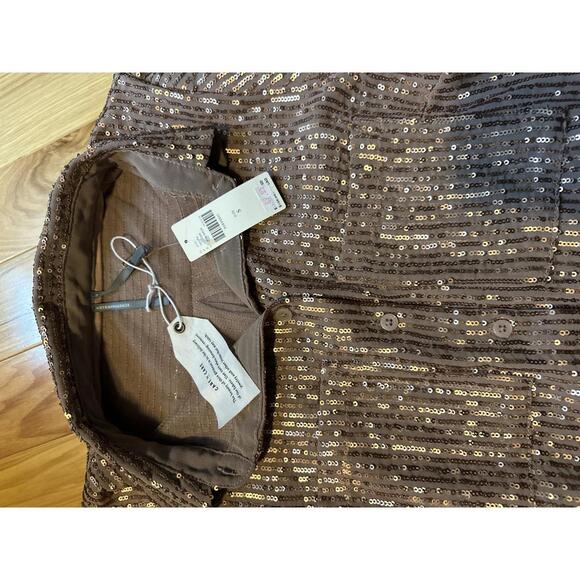 Anthropologie Remie Sequin Buttondown Small NWT! - Picture 4 of 8